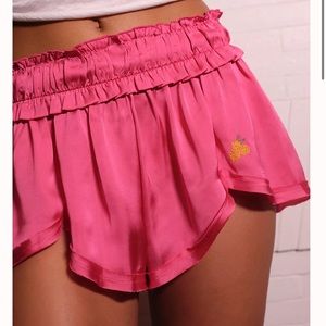 Free People Like Honey PJ Shorts in Magenta - L - Worn Once, Like New!